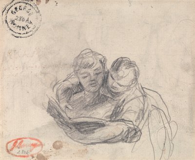 Könyvet olvasó pár alkotó: George Romney