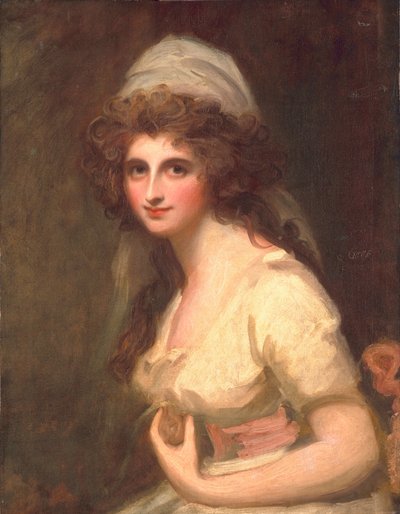 Emma Hart fehér turbánban, 1791 körül alkotó: George Romney