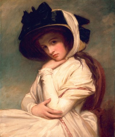 Emma Hart, később Lady Hamilton, szalmakalapban, 1782-94 körül alkotó: George Romney