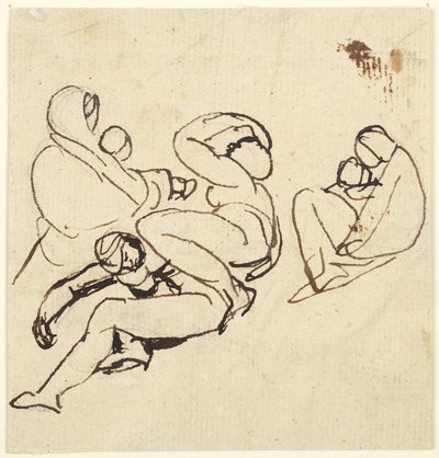 Szenvedő nők és gyermekek alakrajzai alkotó: George Romney