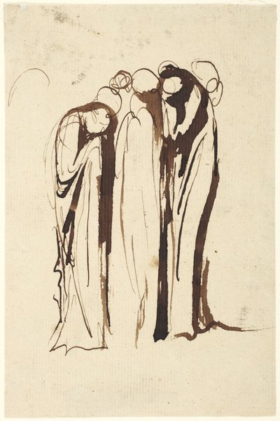 Síró, álló alakok csoportja alkotó: George Romney