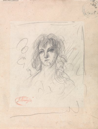 Egy nő feje alkotó: George Romney