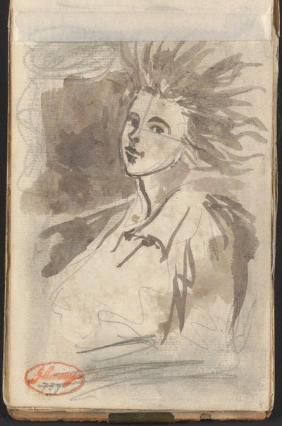 Hosszú, lobogó hajú hölgy alkotó: George Romney