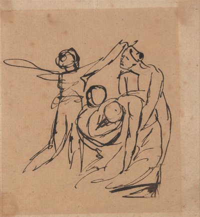 Gyászoló csoport alkotó: George Romney