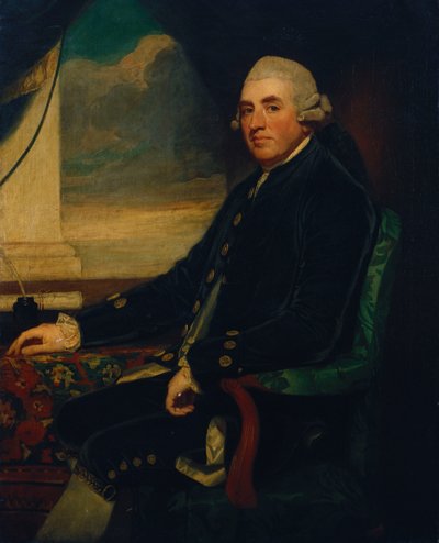 Farnham első grófjának portréja, ülő, háromnegyed hosszúságú, nyitott ablak mellett alkotó: George Romney