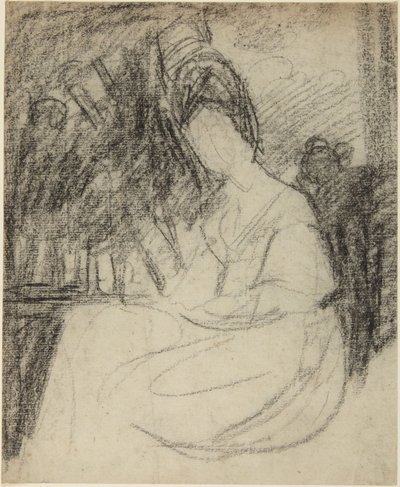 Egy ülő nő portrévázlata alkotó: George Romney