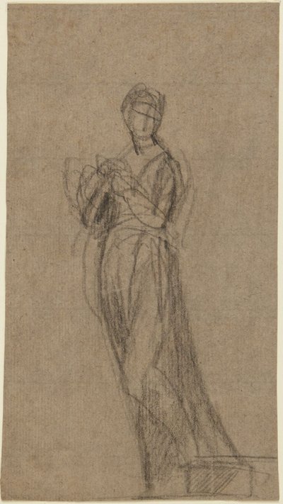 Álló nő portrévázlata alkotó: George Romney