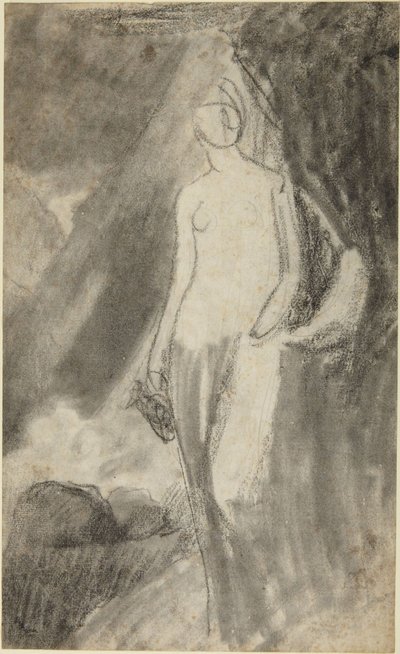 Álló nő portrévázlata alkotó: George Romney