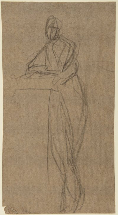 Álló nő portrévázlata alkotó: George Romney