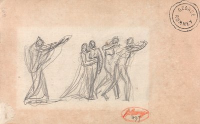 Valószínűleg egy alak, aki átkot mond egy csoportra alkotó: George Romney
