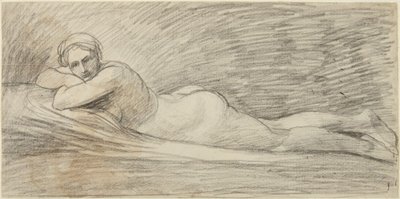 Fekvő női akt alkotó: George Romney