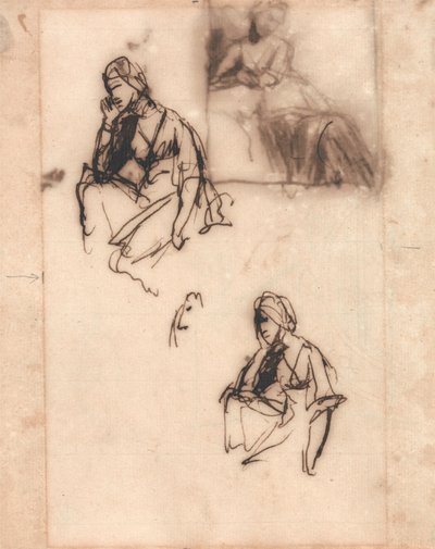 Ülő nő alkotó: George Romney