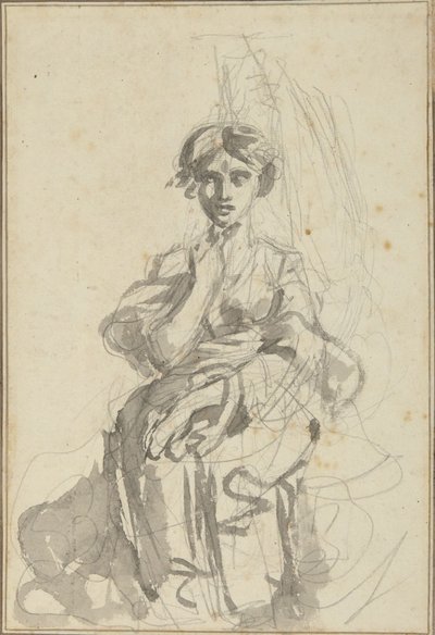 Ülő női alak alkotó: George Romney