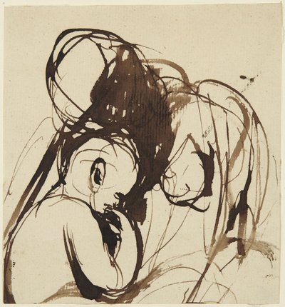 Ülő nő és gyermek alkotó: George Romney