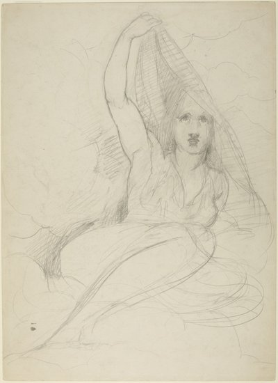 Ülő nő, aki felfedi magát alkotó: George Romney