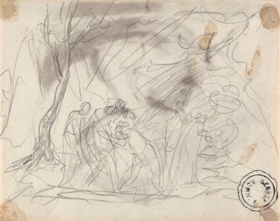 Canidia és az ifjúság vázlata alkotó: George Romney