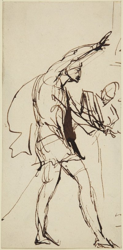 Vázlat Macbeth alakjához a „Macbeth” című darab bankettjelenetéből alkotó: George Romney