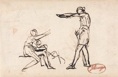 Anyát és gyermekét fenyegető álló alak alkotó: George Romney