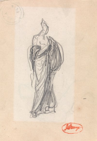 Álló nő klasszikus ruházattal alkotó: George Romney