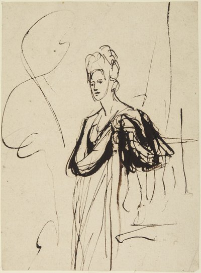 Álló női alak, félalakos alkotó: George Romney