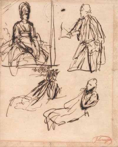 Tanulmányok egy férfi és egy nő portréjához alkotó: George Romney