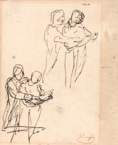 Könyvet böngésző gyermekekről szóló tanulmányok alkotó: George Romney