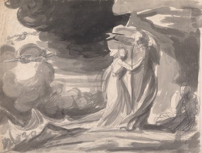 Vázlat a hajótörés jelenetéhez, A vihar: Prospero és Miranda alkotó: George Romney