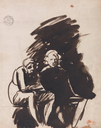Két alak tanulmányozása alkotó: George Romney