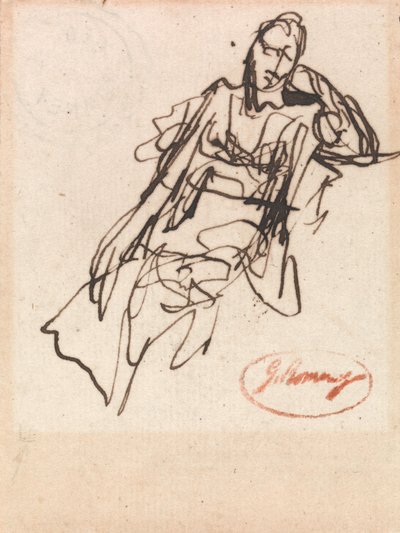 Egy ülő nő tanulmánya alkotó: George Romney