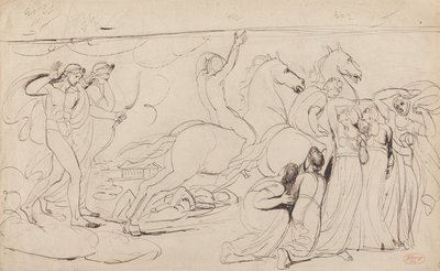 Niobe gyermekeinek elpusztítása alkotó: George Romney