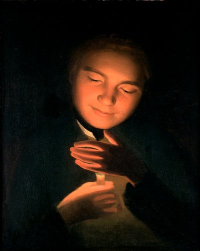 A művész testvére, James, gyertyát tartva, 1761 alkotó: George Romney