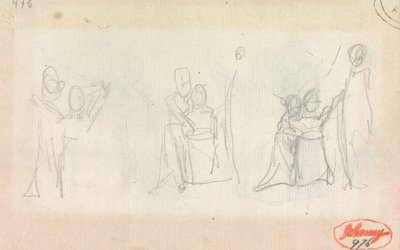 Három vázlat egy kétgyermekes nő portréjához alkotó: George Romney