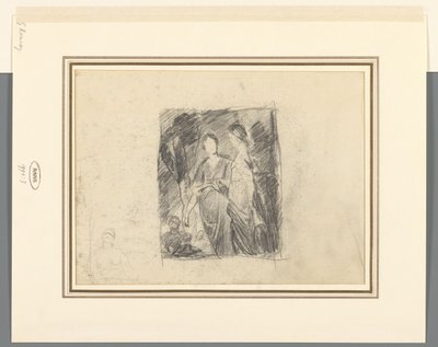 Két női alak a fák között alkotó: George Romney