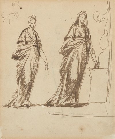 Két női alak alkotó: George Romney