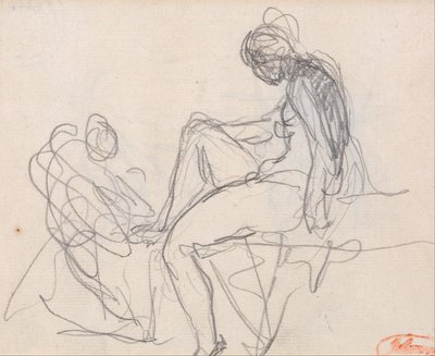 Két figura: Valószínűleg Diana fürdőjéhez alkotó: George Romney