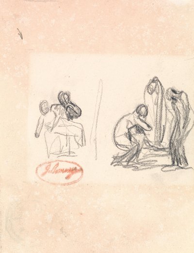 Két vázlat a játszó gyerekekről alkotó: George Romney