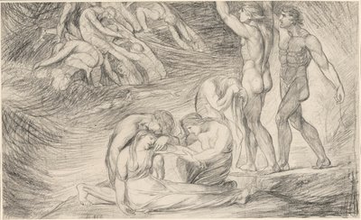 Viola túléli a hajótörést Illyria partjainál, a „Tizenkettedik éjszaka” című filmből alkotó: George Romney