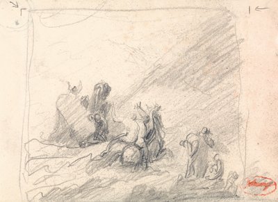 Wolgemuth: A Jóreménység-foknál hajótörést szenvedettek mentése alkotó: George Romney