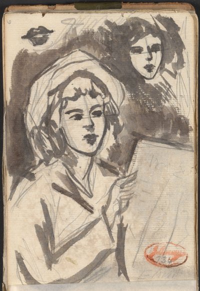 Olvasó nő és arctanulmány alkotó: George Romney