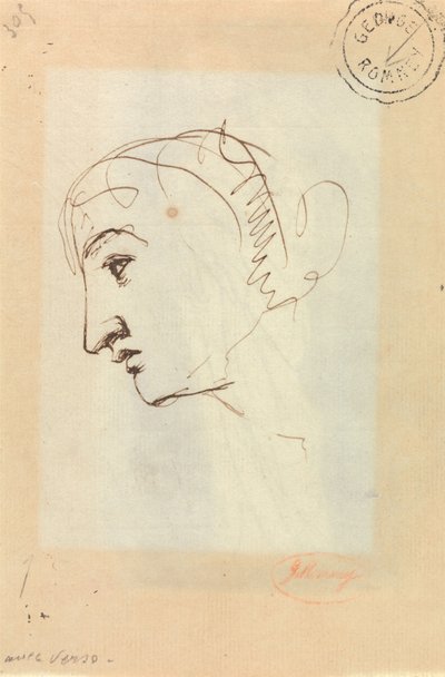 Női fej profilból alkotó: George Romney