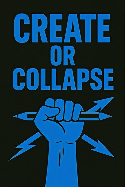 CREATE OR COLLAPSE, 2025 (akril, vászon) alkotó: George Rosaly
