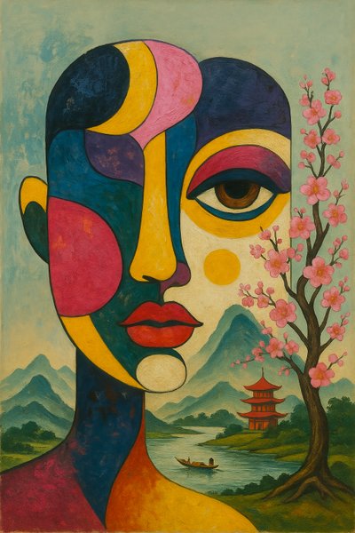 Peace in Bloom, 2025 (akril, vászon) alkotó: George Rosaly