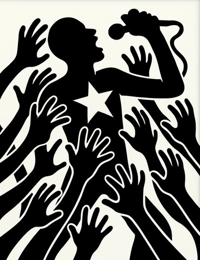 Rise Against the Pull, 2025 (akril, vászon) alkotó: George Rosaly