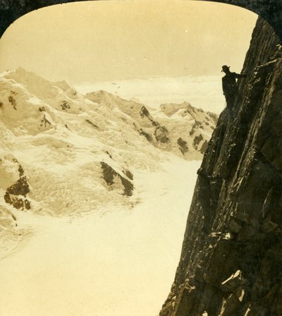 A Dangerous Ascent, Mount Malte Brun, Új-Zéland, 1909. alkotó: George Rose