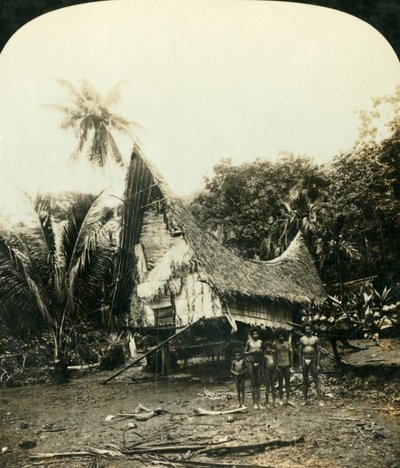 A Native Hut, Sariba, Brit Új-Guinea, 1909. alkotó: George Rose