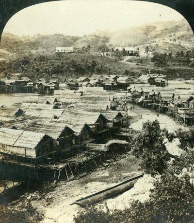 Ela-Varia faluja, Brit Új-Guinea, 1909. alkotó: George Rose