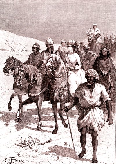 Expedíció a Vörös-tengerhez. 1888 (metszet) alkotó: George Roux