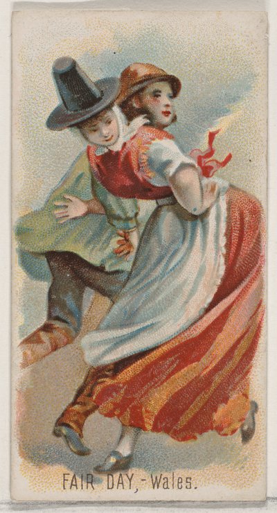 Fair Day, Wales, a Holidays N80 sorozatból Duke márkájú cigarettákhoz, 1890., 1890. alkotó: George S. Harris and Sons