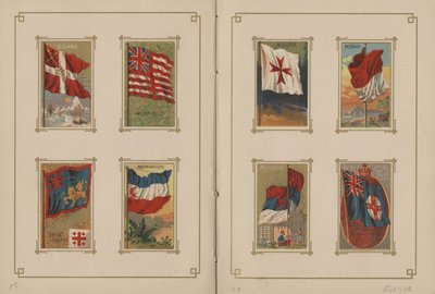 Minden nemzet és az Amerikai Egyesült Államok államainak és területeinek zászlaja – 19. és 20. oldal, 1887 alkotó: George S. and Sons Harris