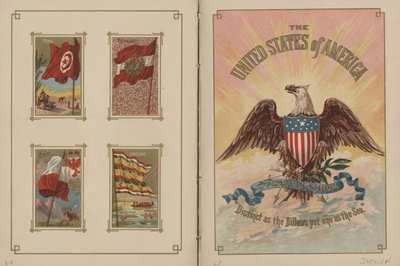 Minden nemzet zászlaja és az Amerikai Egyesült Államok - 25. és 26. oldal, 1887 alkotó: George S. and Sons Harris